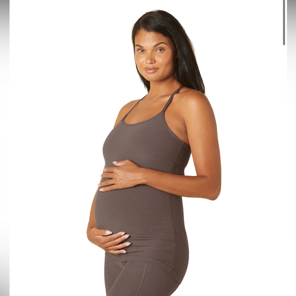 Beyond Yoga Spacedye Keep Your Cool Maternity Slim Racerback Tank XS